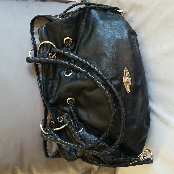 ELLIOTT  LUCCA GENUINE LEATHER BLACK PURSE / HANDBAG - Picture 5 of 9